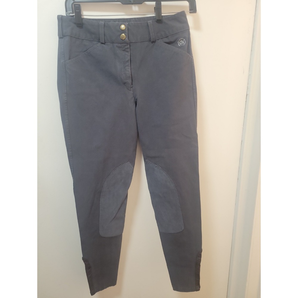 Ovation Women's Grey Full Seat Equestrian Riding Breeches Size 26